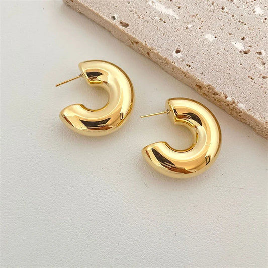Boucles d'oreilles géométriques- Minimalistes en or et argent - Bijoux de mode